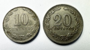 Set Monede Argentina - 10+20 Centavos 1928-1929 - Img 2