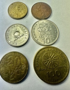 SET MONEDE - GRECIA - 1/2/5/10/20/100 Drachme