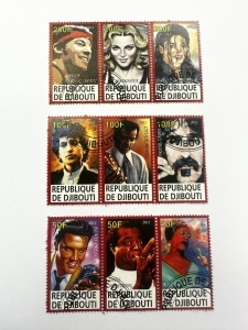Set timbre Republica Djibouti 2011 – Artiști internaționali