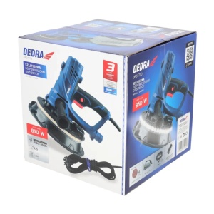 Slefuitor pereti / tavan pentru ipsos, glet, sac colector praf, 850W, disc 225mm, iluminare LED,viteza variabila, Dedra - Img 2