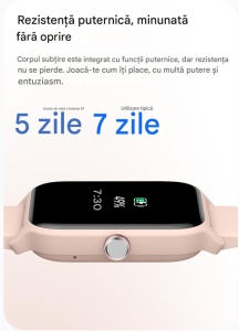 Smartwatch de buget, ROZ, functie apelare/raspuns apel, fitness, ceas, ecran tactil,built-in Alexa - Img 4