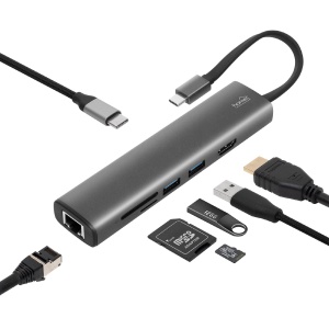 Statie andocare USB-C HUB, 7in1 - Img 2