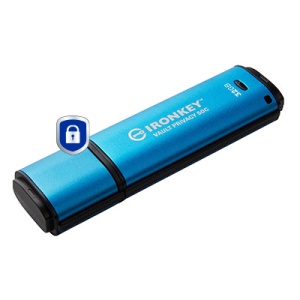 Stick USB Kingston IronKey Vault Privacy 50C, 32GB, USB-C (Albastru) "IKVP50C/32GB" - Img 2