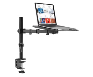 Suport premium, 2 in 1 pentru laptop, monitor, brat articulat, prindere blat birou, ajustabil pe inaltime, greutate suportata 10Kg, Suptek - Img 2