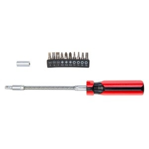 Surubelnita cu cap flexibil cu varfuri, 10 buc -set