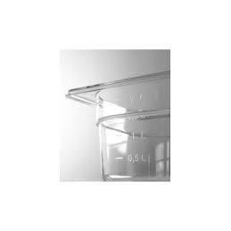 Tava Gastronorm GN 1/6 100 mm 1.6 lt - policarbonat transparent, Hendi, rezistenta la temperatura -40 gr. Celsius/ 110 gr. Celsius - Img 2
