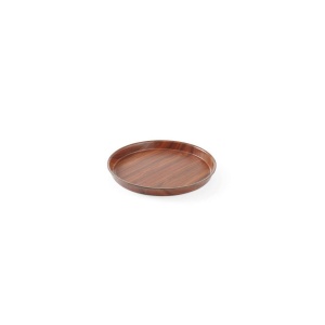 Tava Hendi pentru servire imitatie lemn rotunda, cu margine inalta 420 mm - Img 2