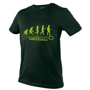 Tricou imprimat, NEOlution, marimea XL, negru