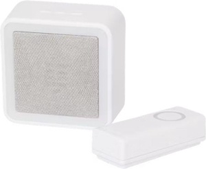 Vezeték nélküli, elemes csengő, LED fény, 16 dallam, 8x8 cm, ALB, Smartwares - Img 3