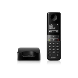  Vezeték nélküli vezetékes telefon, 1,8" LCD képernyő, 50 kapcsolat, polifonikus dallamok, dokkolóállomás, Philips D470 - Img 5