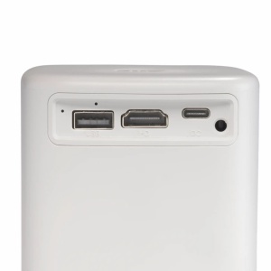 Videoproiector Portabil Smart Denver PR-4700, 4K Ultra HD Interpolat, WQHD Nativ, Acumulator 3200 mAh, 150 ANSI Lumeni, Proiecție până la 180", Bluetooth, HDMI, USB-A, ALB - Img 4