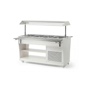 Vitrina rece tip bufet pentru salate, Arktic, GN 1/1, Alb, 230V/170W, 1490x765x(H)1370mm
