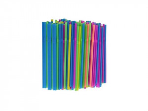 10.000 darabos műanyag szívószál készlet rövid, rugalmas fújtatóval, XXL csomag, 240x5mm, többszínű, ideális éttermekbe, teraszokra. - Img 2