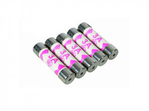 10 darabos biztosítékkészlet, biztosítékvédelem, 3A, 25.4mm x 6.3mm, Power Master - Img 4