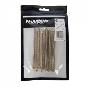 10 darabos csavarkészlet PVC asztalosmunkákhoz, 7,5 x 122mm, Fixman - Img 3