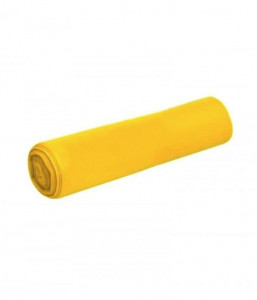 10 db HDPE szemeteszsák, 120L, 110 x 70cm, sárga, tekercsben