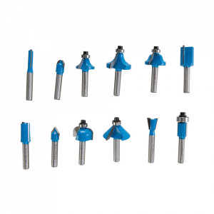 12 darabos fafűrész készlet, 1/4, 1/4", Silverline - Img 3