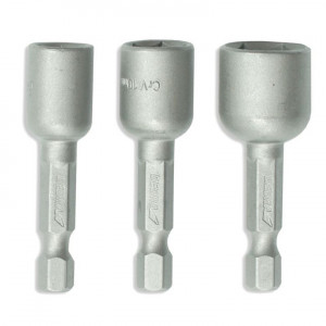 3 db mágneses tetőcsavar adapter készlet, 8, 10, 13mm x 48mm, Dedra