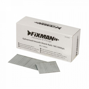 5000 darabos készlet horganyzott acélszögek, 18G, 38mm x 1.25mm, Fixman