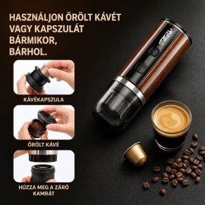 Aparat de cafea portabil RoosCamp, powerbank de 7500 mAh - Img 4