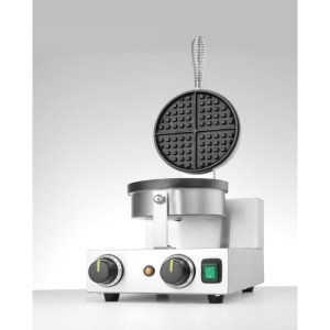 Aparat vafe/waffles rotunde, diametru 19cm, 1000w, timer, termostat reglabil, Hendic - Img 3