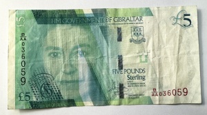 Bancnota Gibraltar - 5 Pounds 2020
