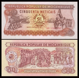 Bancnota -Mozambique 50 Meticai 1986 - Img 2