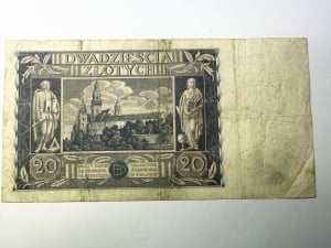 Bancnota Polonia - 20 Zlotych 1936 - Img 2