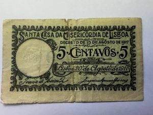 Bancnota - Portugalia - 5 Centavos 1917 - Img 3