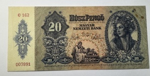Bancnota Ungaria - 20 Pengo 1941