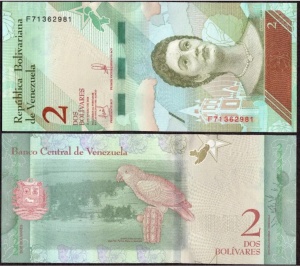 Bancnotă Venezuela , 2 Bolívares, 🇻🇪
