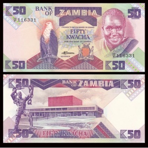 Bancnota - Zambia 50 Kwacha, 1986-1988 - Img 2