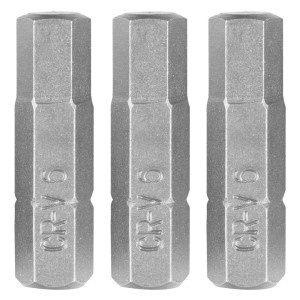 Biti hexagonali H6 x 25 mm, 3 buc.