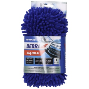 Burete microfibra spalat auto, 2 fete, 22x12x7 cm, 1200 g/m², Dedra - Img 4