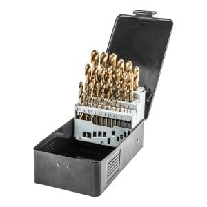 Burghie metal, HSS-TiN , 1.0-13.0 mm, 25 buc -set