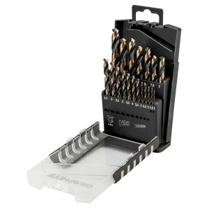 Burghiu metal HSS-CNC, 124°, tip Pro-Tec, 1,0 - 10,0 mm, set 19 buc.
