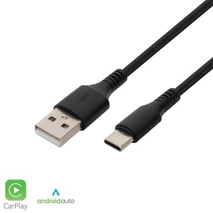 Cablu de incarcare USB A-C, 2.1A, 1m, negru