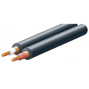Cablu ecranat, 2 fire, plat, 100 m/rolă