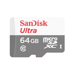 CARD MicroSD SANDISK, 64 GB, MicroSD, clasa 10, standard UHS-I U1, "SDSQUNR-064G-GN3MA"