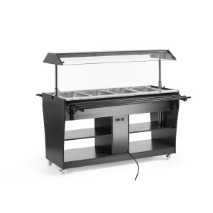 Carucior incalzire GN1/1 pentru bufet Hendi, capacitate 1490L, 2000w, 1490x765x(H)1370mm - Img 2