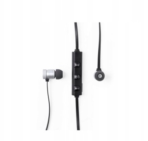 Casti audio stereo bluetooth, microfon incorporat, In-Ear, capete magnetice, telecomanda pe fir, ARGINTIU, Grundig - Img 4