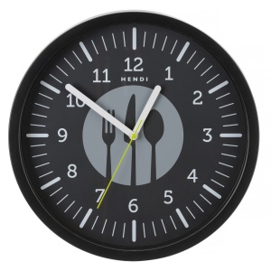 Ceas de perete HENDI, negru, ⌀356x(H)45mm