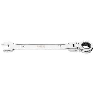 Cheie combinata fixa - inelara cu articulatie si clichet 15 x 220 mm