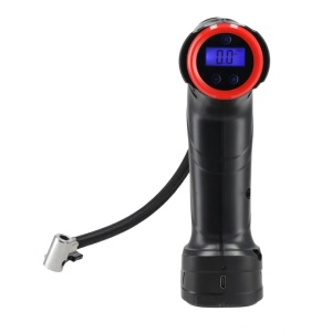 Compresor, pompa aer cu acumulator, incarcare USB-C, max. 10.3 bari, setare presiune, afisaj LCD, adaptori bicicleta, minge, baloane, Dedra - Img 10
