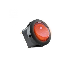 Comutator basculant cu bec, 12V, 1 circuit, roşu - Img 1