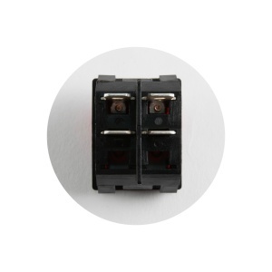 Comutator basculant cu bec, 250V, 2 circuite, roşu - Img 2