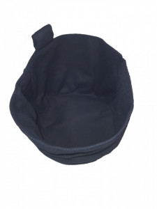 Cos depozitare baie, farduri, textil, pereti dubli, suspendabil, 16 x 14cm, negru, George Home - Img 4