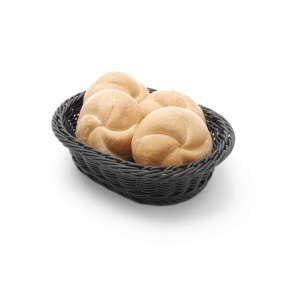 Cos servire pentru paine, oval, Hendi, Negru, 190x120x(h)60 mm - Img 2