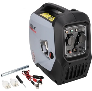 Csendes hordozható generátor, inverteres generátor, kemping, horgászat, 1800W / 2000W, 220V, Dedra DEGA2000 - Img 2