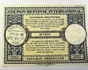 Cupon de răspuns internațional UPU, Olanda 1960